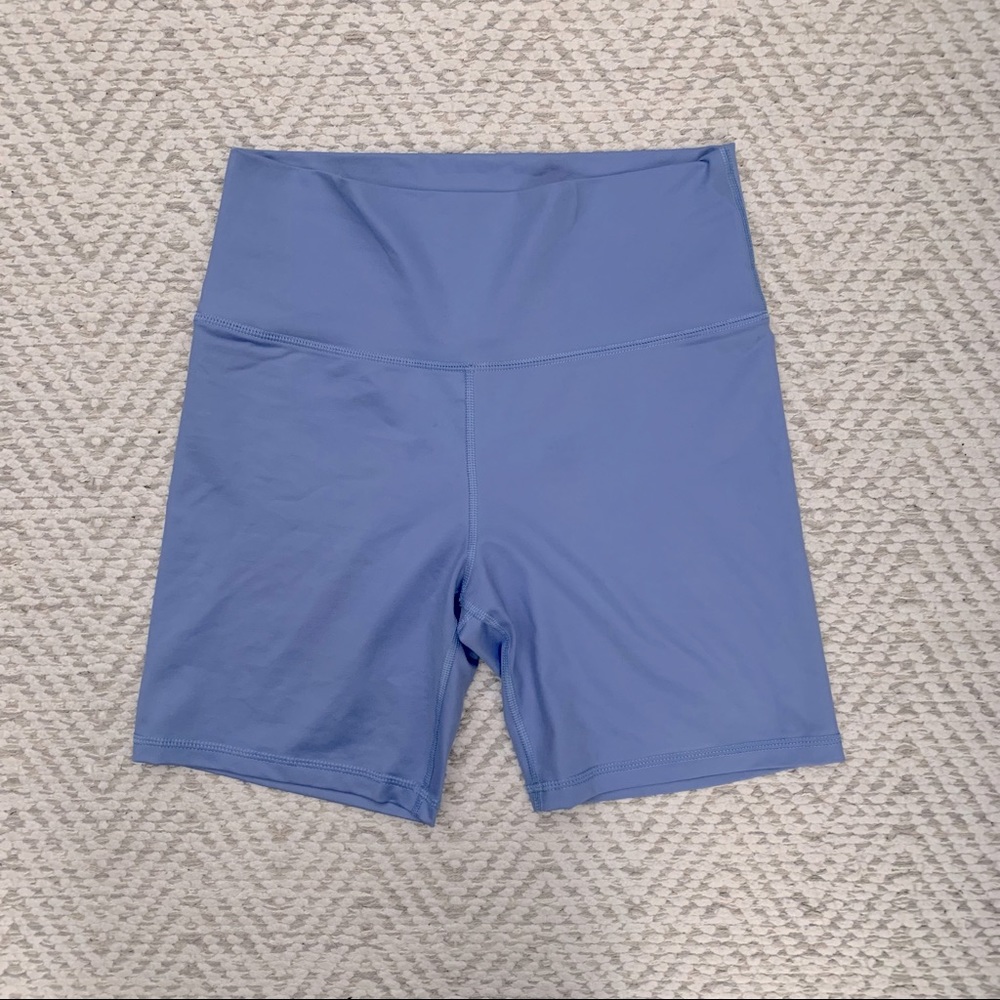 Aerie Play Shine High Waisted Bike Short Blue
